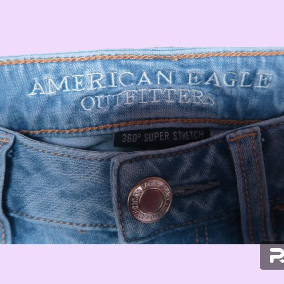 American Eagle Outfitters 360 super stretch aeo denim x4 hi-rise jegging jeans 4 - Picture 5 of 8